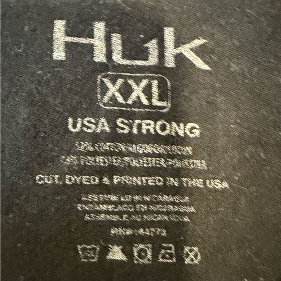 Huk fishing black tee shirt top mens xxl - Picture 2 of 2